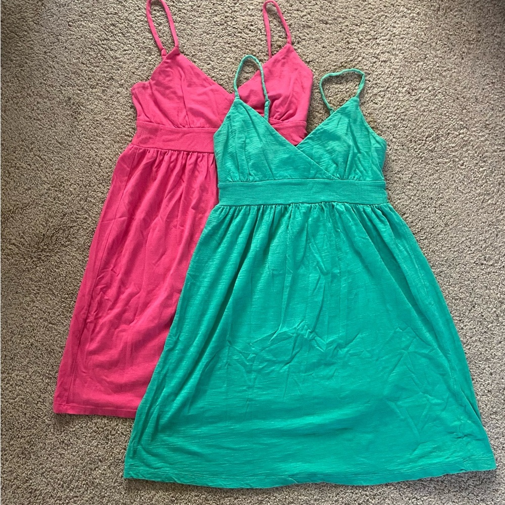Old Navy Pink and Green Dresses